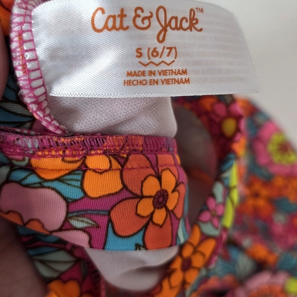 Cat & Jack Multicolor Floral Kids Bathing Suit - Picture 4 of 4